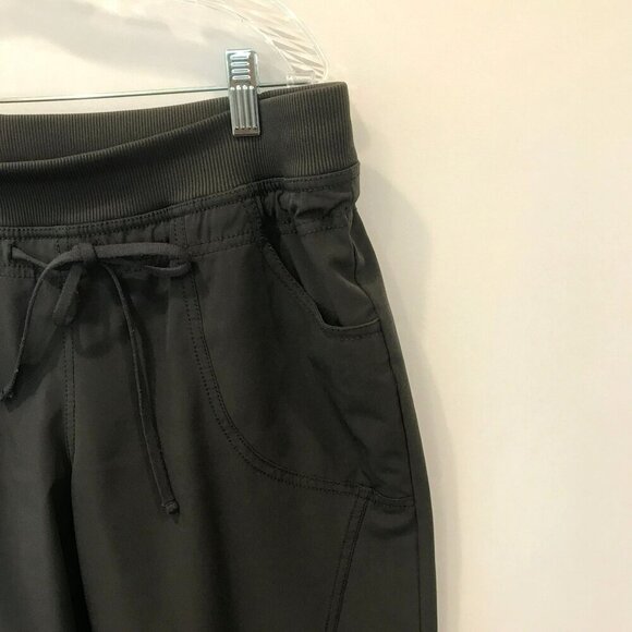 Tek Gear Cropped Sweatpants Charcoal Gray Elastic With Pockets Drawstring Active - Picture 2 of 14